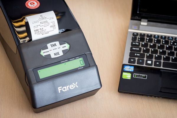 Drukarka fiskalna Farex Flex - Współpracuje z komputerem lub terminalem komputerowym