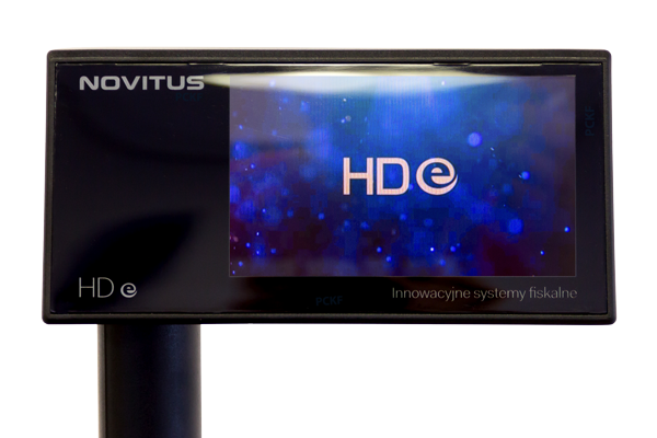 Drukarka fiskalna Novitus HD E - Ekran, który wyświetla kolorowe animacje