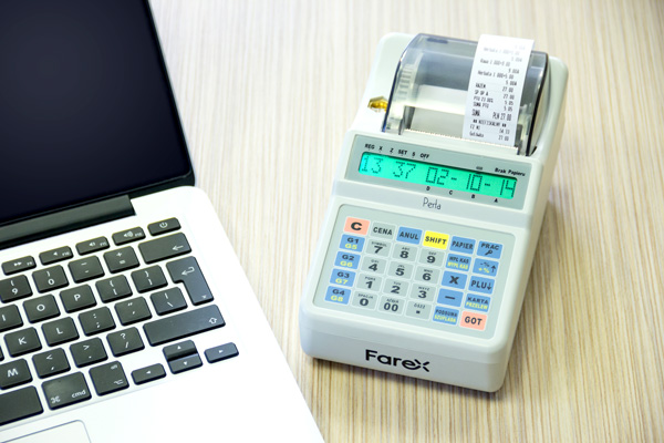 Kasa fiskalna Farex Perła - Idealnie współpracuje z komputerem, wagą, skanerem kodów